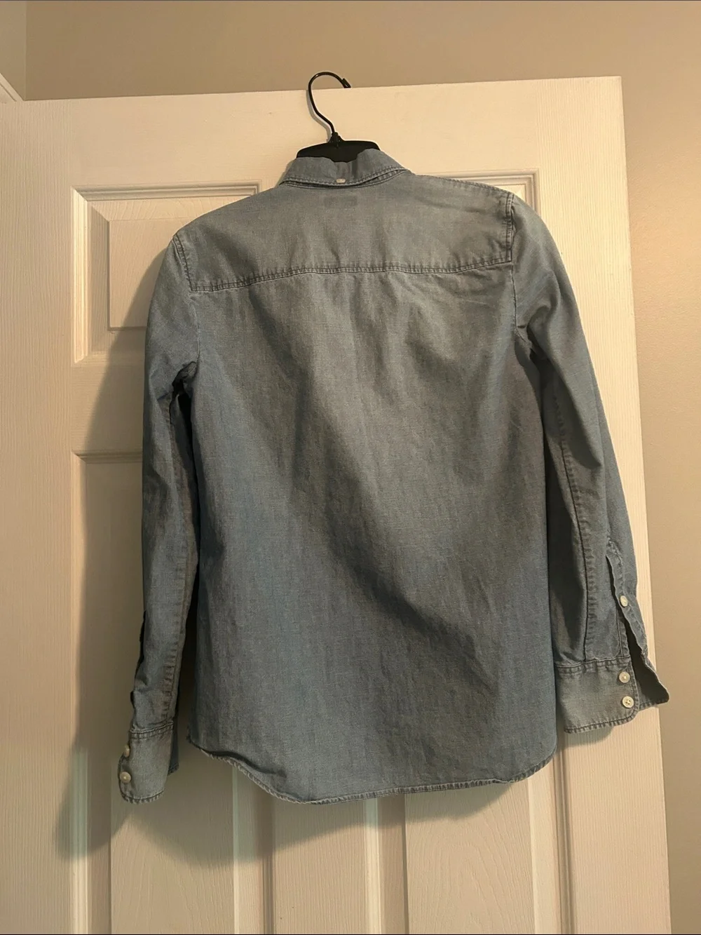 J CREW Blue Denim Button-Down Shirt size XS